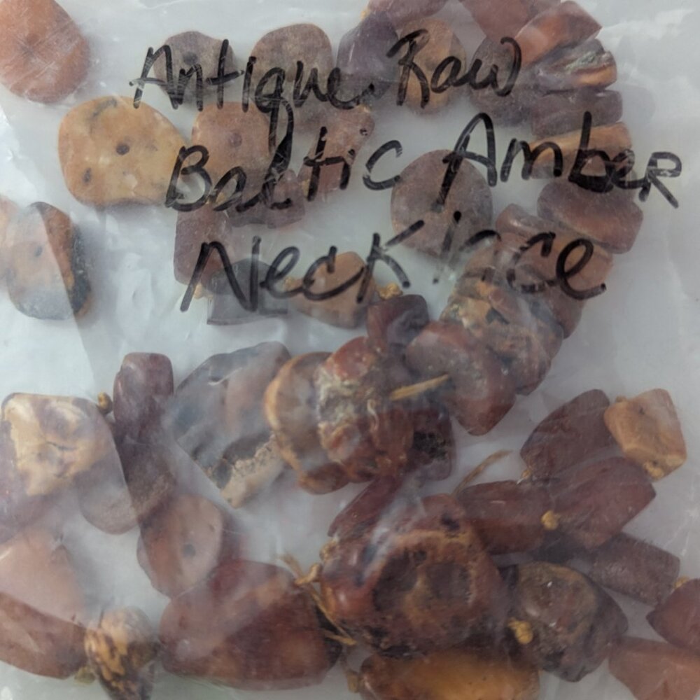 ANTIQUE RAW BALTIC AMBER STONES - Picture 7 of 7